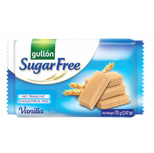 Gullón Vanilla waffer oblátky s vanilkovou príchuťou, bez cukru 70 g